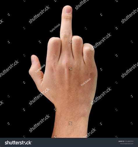 Fuck You Gesture Male Hand Showing Stock Photo Shutterstock