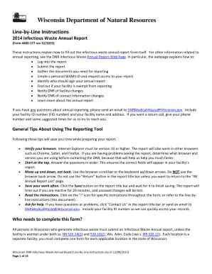 Fillable Online Dnr Wi Line By Line Instructions For The Wisconsin DNR