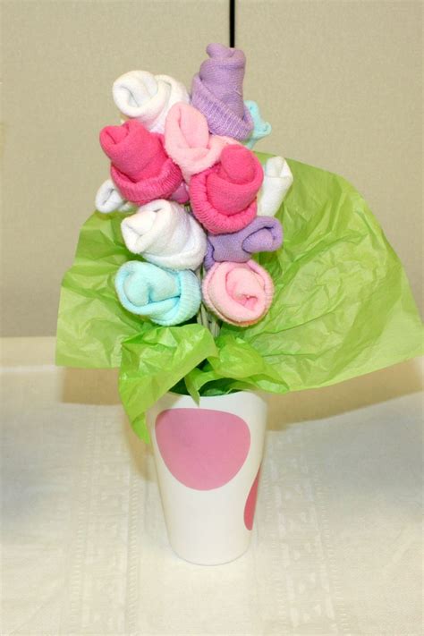 Baby Sock Rose Homemade Creations