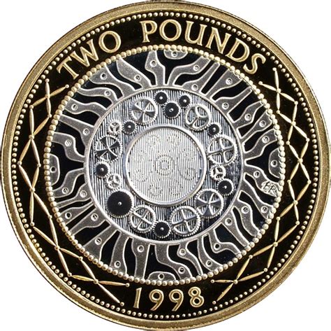 UK 1998 Silver Proof Standard Two Pound Coin STANDING ON THE