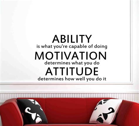 Ability Motivation Attitude Wall Decal Wall Decal Quote Wall