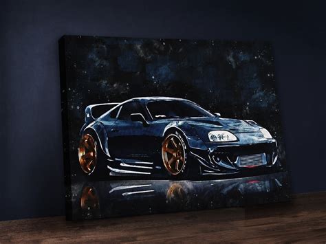 Toyota Supra Mk4 Impresión De Arte De Coche Dibujo De Coche Etsy España