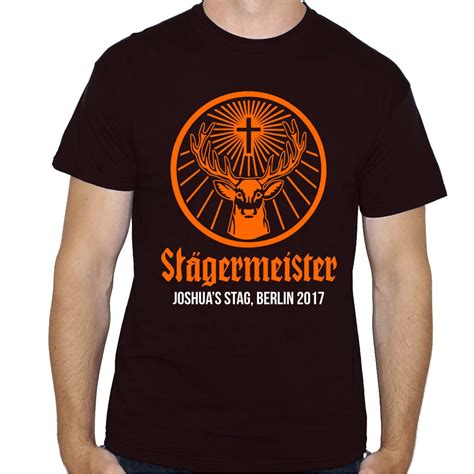 Stagermeister Personalised Stag T Shirt Print My Words