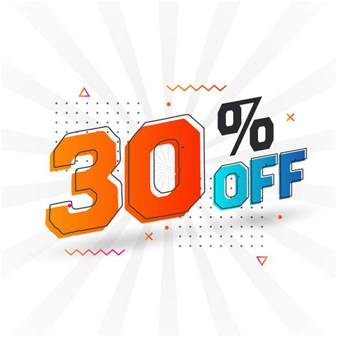 30 Percent Off 3D Special Promotional Campaign Design 30 Of 3D