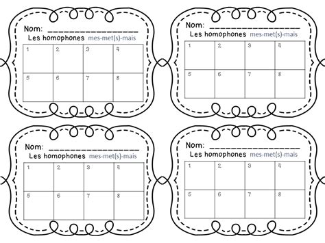 Cartes à tâches Les homophones mes met s mais