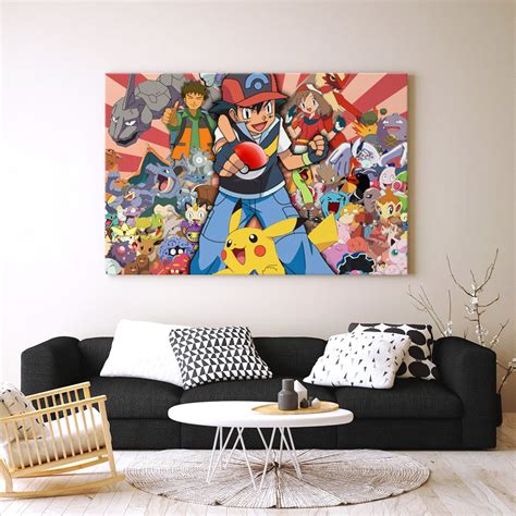 Pok Mon Par All Out Canvas Pickachu Et Co Photo Sur Toile X