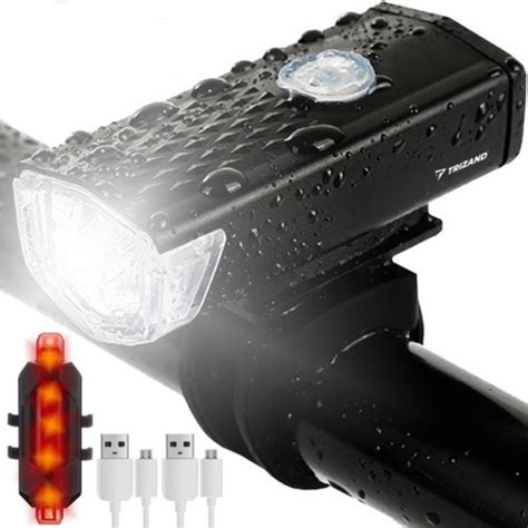 LED Oplaadbare Fietsverlichting Set Voorlicht En Achterlicht USB