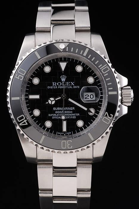 Schweizer Rolex Submariner Pro Hunter Black Steel Strap Black Dial