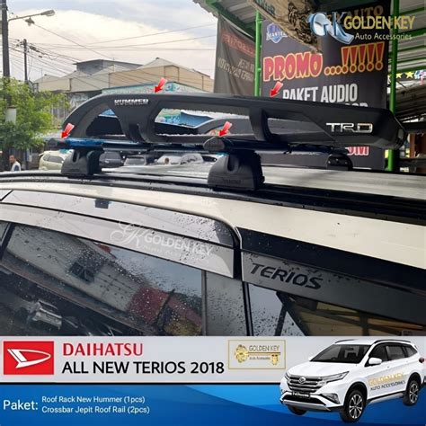 Jual PAKET All New Terios 2018 Roof Rack New Hummer Crossbar Jepit