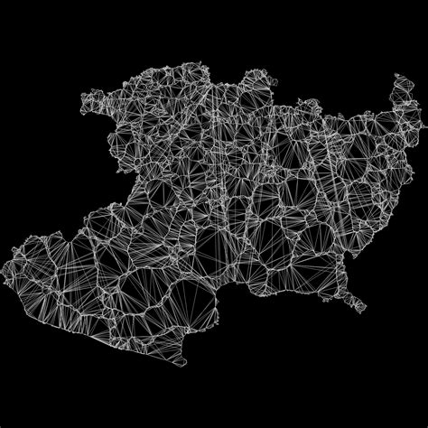 Michoacan Mexico map region geography political geographic 3D model