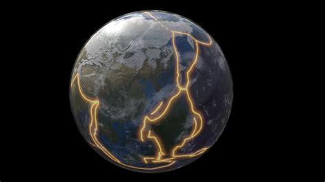 Tectonic Plates Mapped Onto The Earth S Surface D Model By Savree