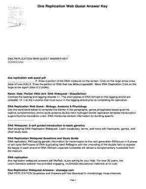 Dna And Dna Replication Webquest Answer Key