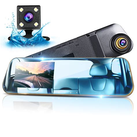 4.3" HD 1080P Car DVR Dual Lens Camera Vehicle Rearview Mirror Dash Cam
