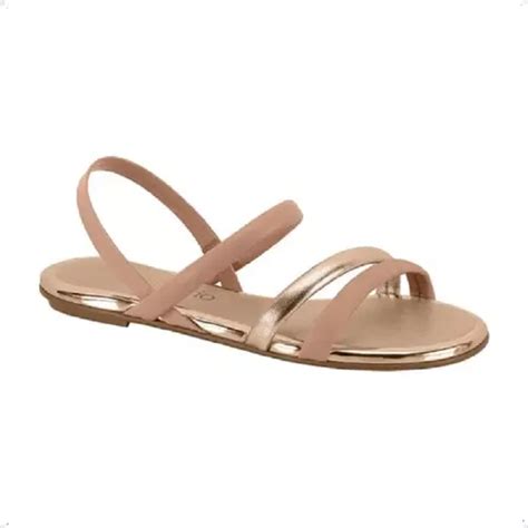 Sandália Beira Rio Nude ouro Rosado Parcelamento sem juros