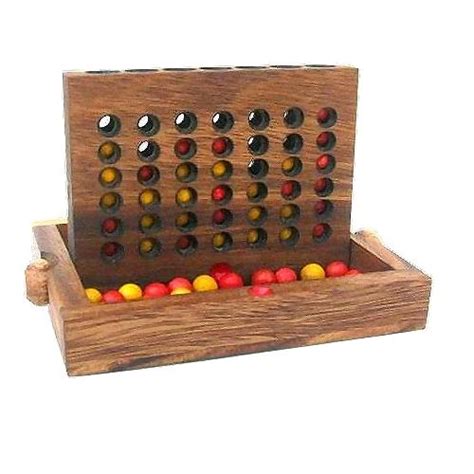 Connect Four Wooden Strategy Game