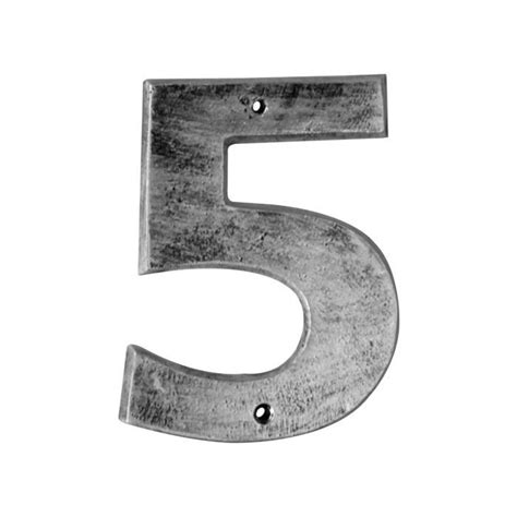 Antique Silver House number No.5- 20cm | Shop Today. Get it Tomorrow ...