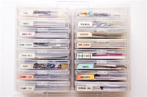 My Crafty Essentials - Organizing with Scrapbook.com Clear Craft Storage Boxes - Whatever Bright ...