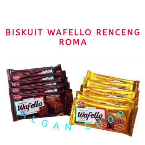 Jual Biskuit Wafello Renceng Bungkus Roma Snack Choco Blast Butter