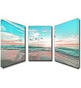 Amazon Abstract Framed Canvas Wall Art Ephany Art Ocean Beach