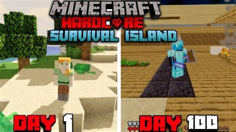 I Survived 100 Days On A Survival Island In Minecraft Hardcore YouTube