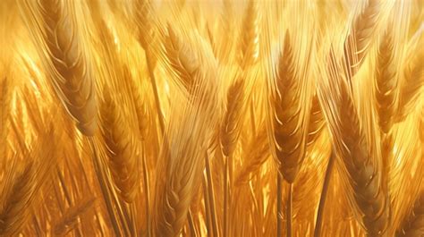 Premium Ai Image Wheat Field Texture Golden Barley Ears Background