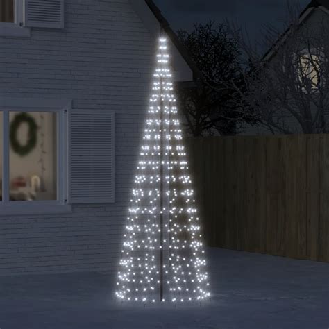 VidaXL Luce Albero Di Natale Su Pennone 550LED Bianco Freddo 300cm