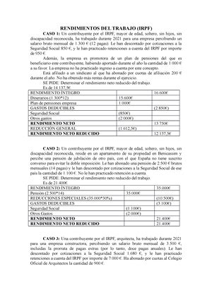 Generalidades Irpf Soluciones Irpf Actividad Establecer La