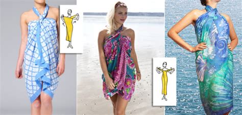 6 Different Ways To Tie A Sarong Dress And Pareo Skirt For The Beach