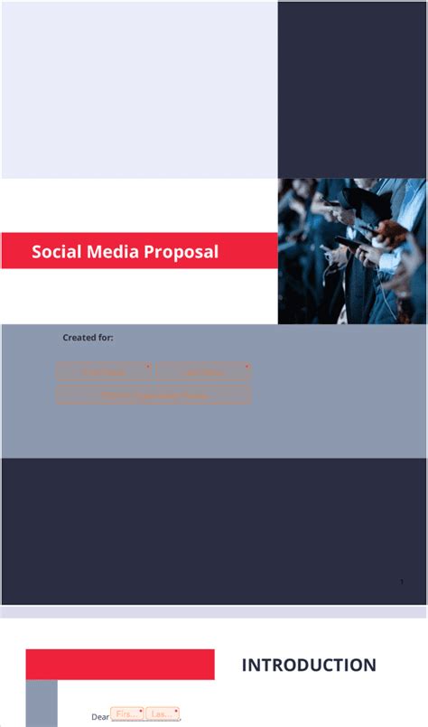 Social Media Proposal Template Sign Templates Jotform