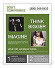 Nude Girl In Black Posing For Portrait Flyer Template Design ID SmileTemplates