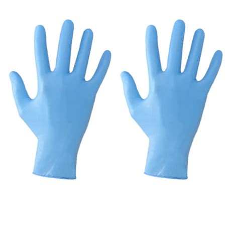 Guanti Nitrile Monouso Blu Da Lavoro No Lattice Resistenti Senza