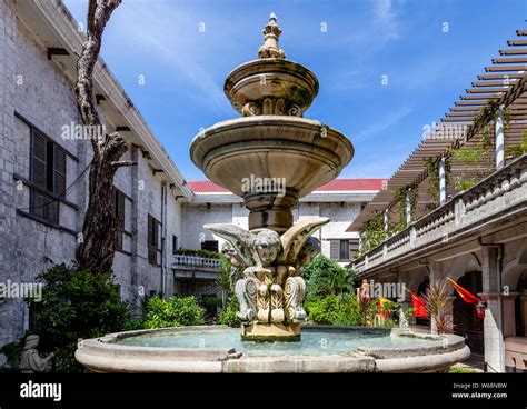 A Courtyard In The Basilica Minore Del Santo Nino Church Cebu City Cebu The Philippines Stock