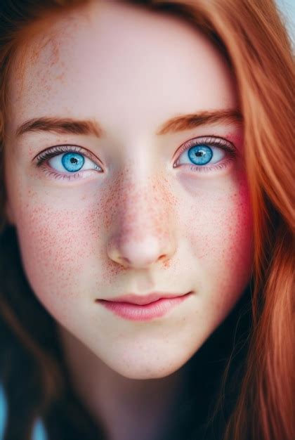 Premium Ai Image Generative Ai Portrait Beautiful Young Ginger Woman