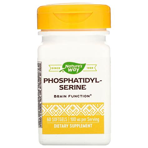 Фосфатидилсерин Nature's Way (Phosphatidylserine) 500 мг 60 капсул ...