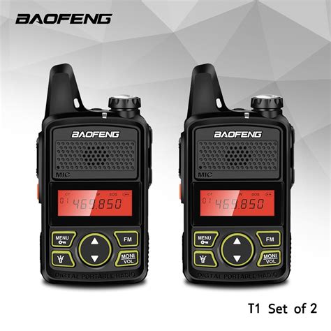 Baofeng Bf T Mini Two Way Radio Walkie Talkie Set Of Black