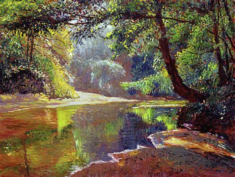 Silent River Painting By David Lloyd Glover