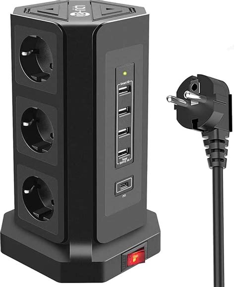 Te Rich Tour Multiprise Avec W Usb C Charge Rapide Bloc Multiprise