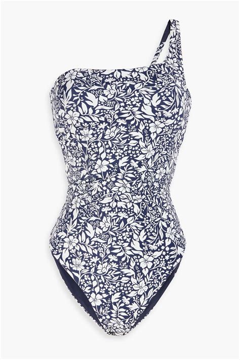 Onia Wren One Shoulder Floral Print Swimsuit The Outnet