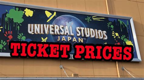 Universal Studios Japan Ticket Prices Youtube