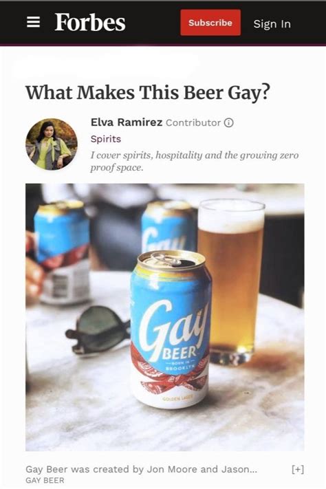 Partner With Gay Beer Gay Beer