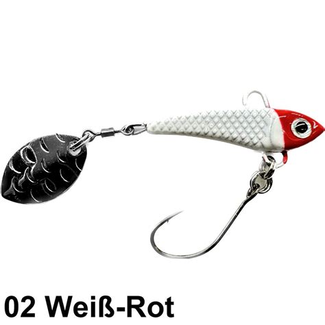 Paladin Ultralight Action Spin Jig Spinner 02 Weiss Rot