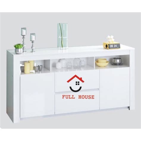 Jual Buffet Credenza Kabinet Tv White Serbaguna Minimalis Shopee