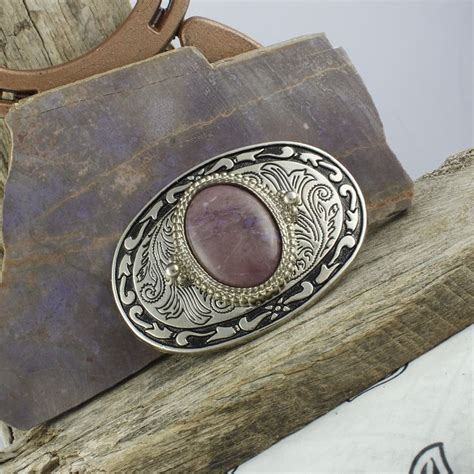 Natural Purple Jade Belt Buckle Western Belt Buckle Cowboy Etsy