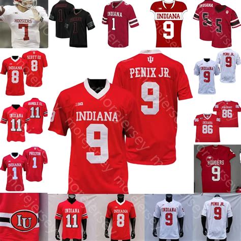 Camiseta De Fútbol Personalizada De Indiana Hoosiers NCAA College