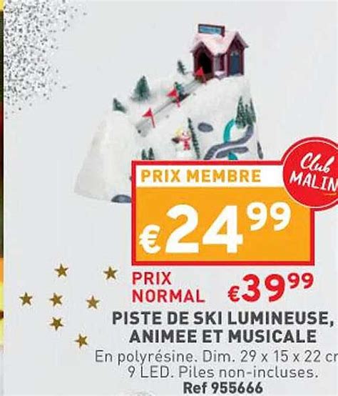 Promo Piste De Ski Lumineuse Animée Et Musicale chez Trafic