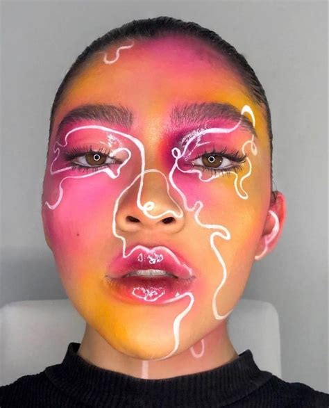 Artsy Makeup Face Art Makeup Kiss Makeup Makeup Inspo Colorful Eye