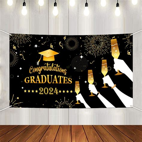 Graduation Season Banner Background Cloth Graduation Party Decoration ...