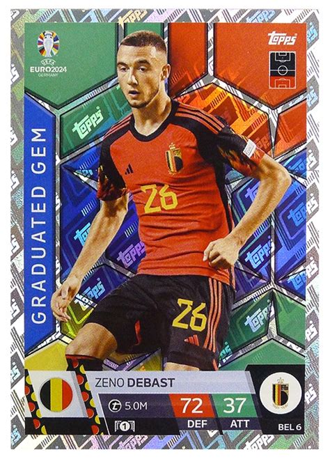 Topps Match Attax Euro Germany Karta Graduated Gem Debast Bel