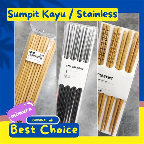 Jual Sumpit Kayu Sumpit Stainless Sumpit Bambu Makan Korea Shopee