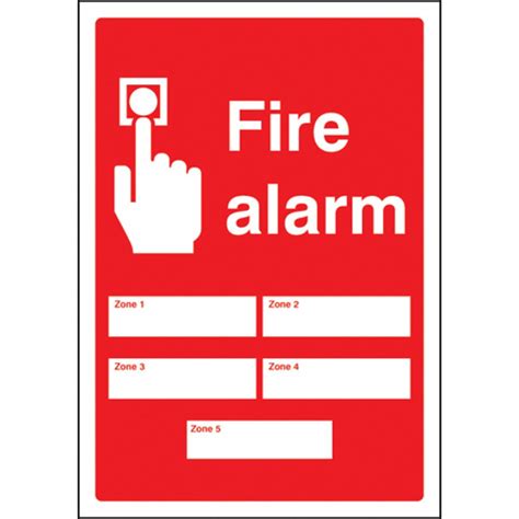 5 Fire Alarm Zones Sign Pittman